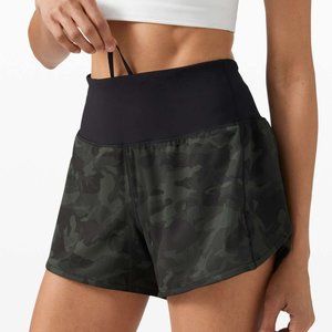 LULULEMON Speed Up Mid-Rise Lined Short 4" Camo